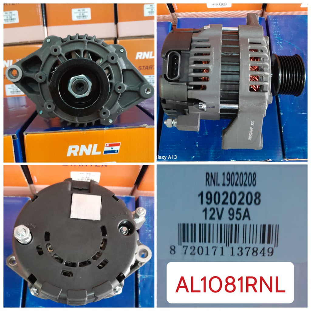 AL1081RNL- CMN 11SI 12V BLACK 95A 8PK 4P ALTERNATOR
