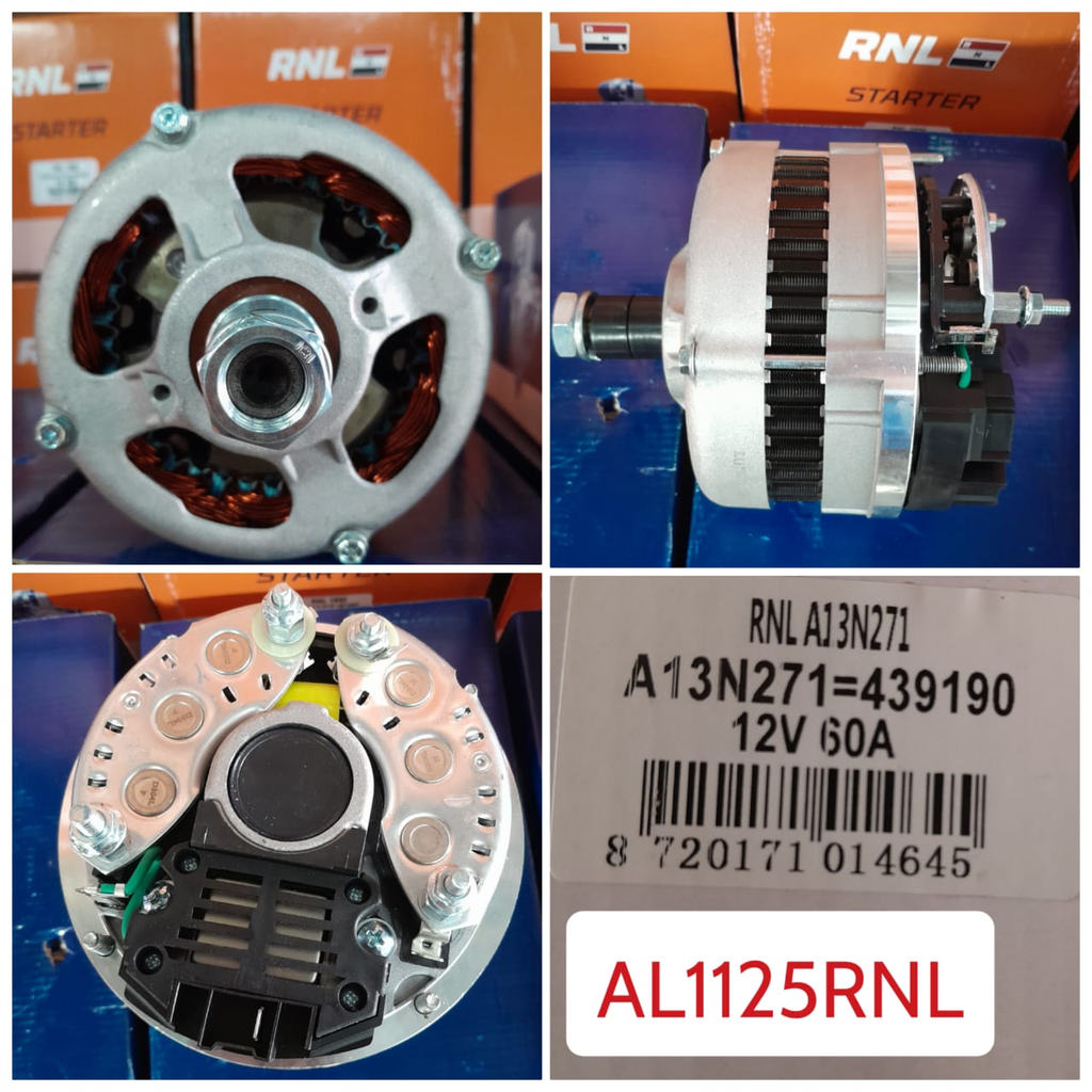 AL1125RNL-DTZ VLO 4B 12V 60A W/O FOUND ALTERNATOR