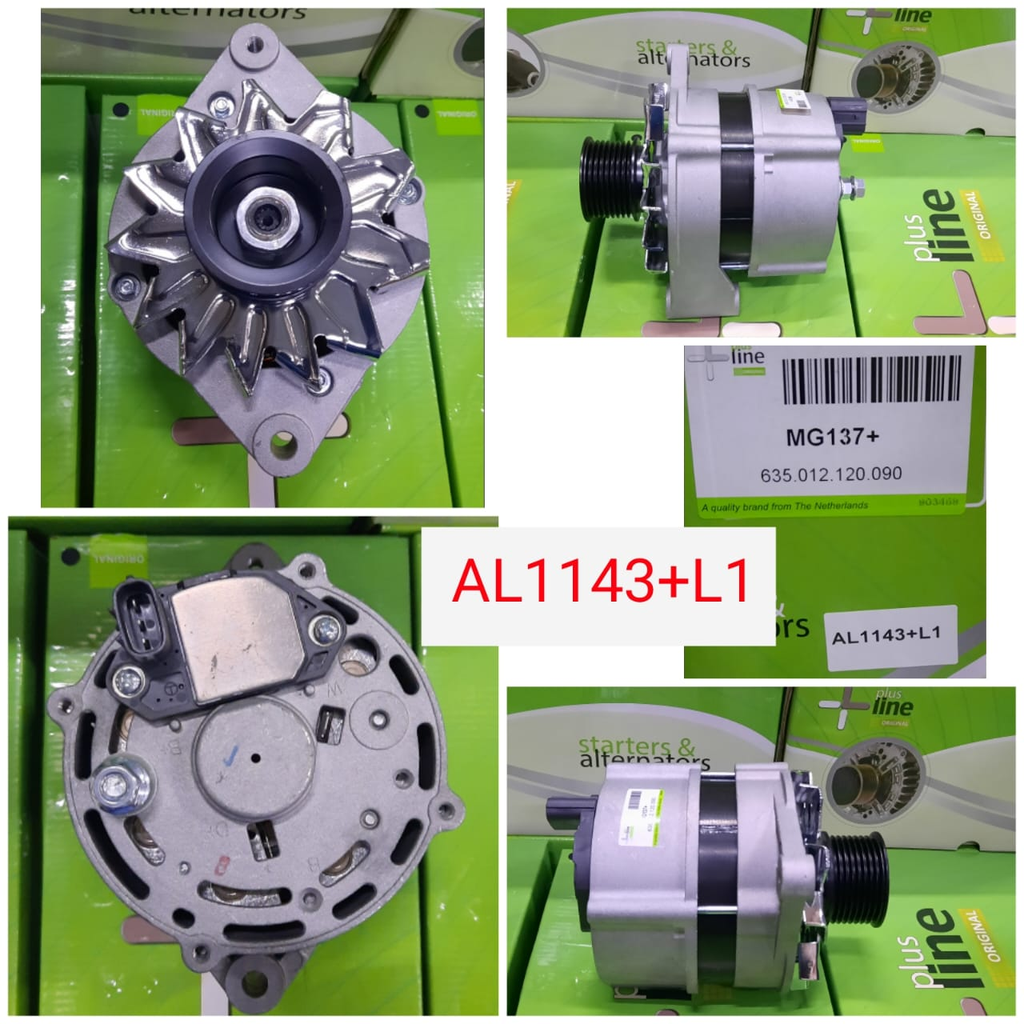 AL1143+L1-DTZ 12V 120A 3 PIN "I" 8 PK PULLEY ALTERNATOR