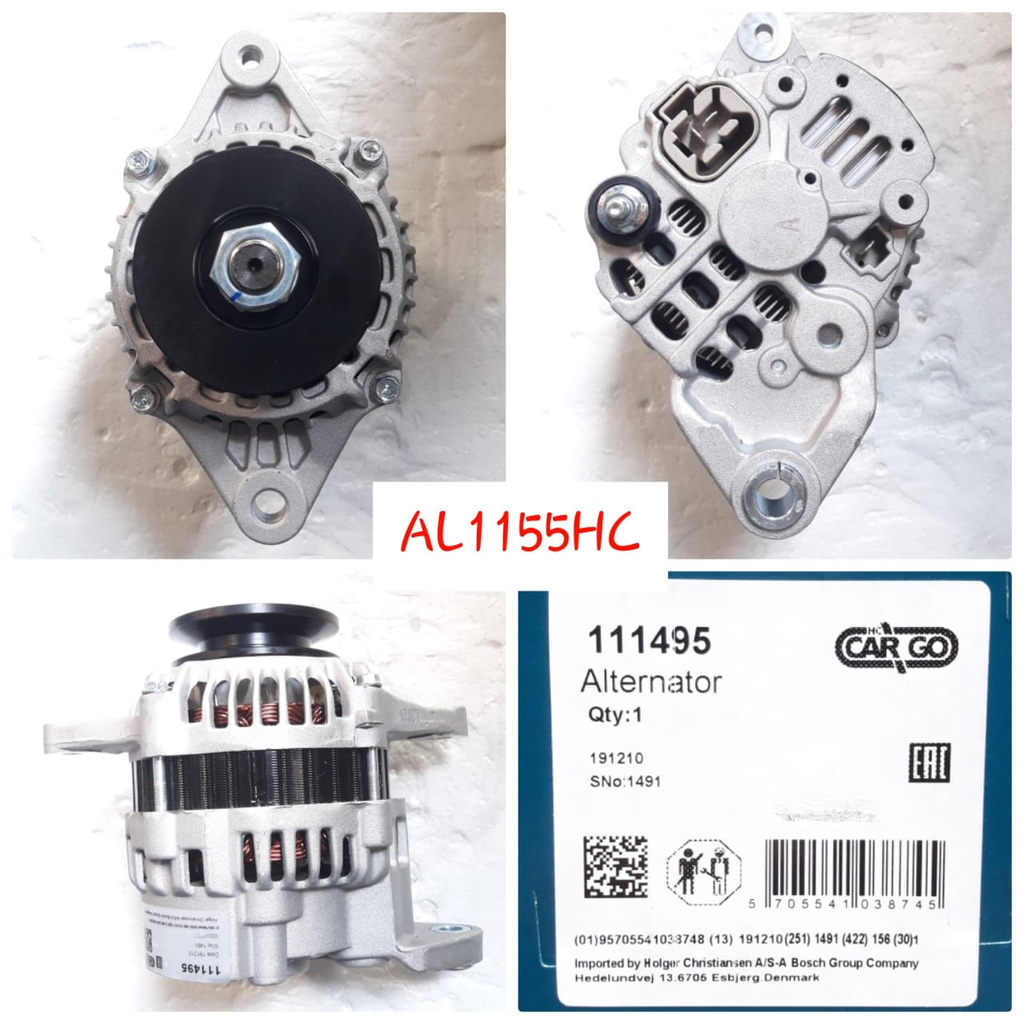 AL1155HC-FORKLIFT 12V 40A 4FF B/GRIP ALTERNATOR