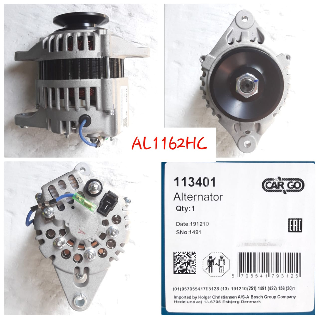 AL1162HC-FORKLIFT HIT.4D94E 3FF+WIRE 12V 40A ALTERNATOR