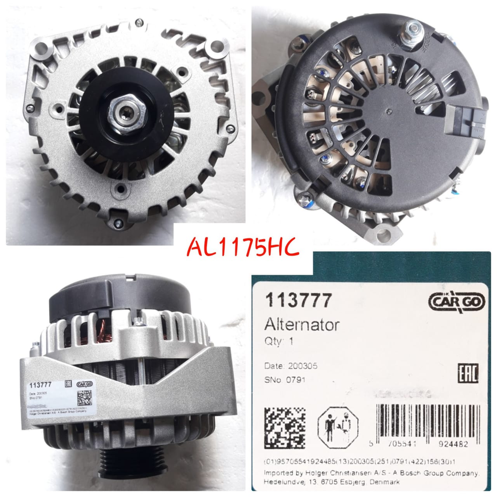 AL1175HC-GM 12V 145-230A 4P 6PK ALTERNATOR