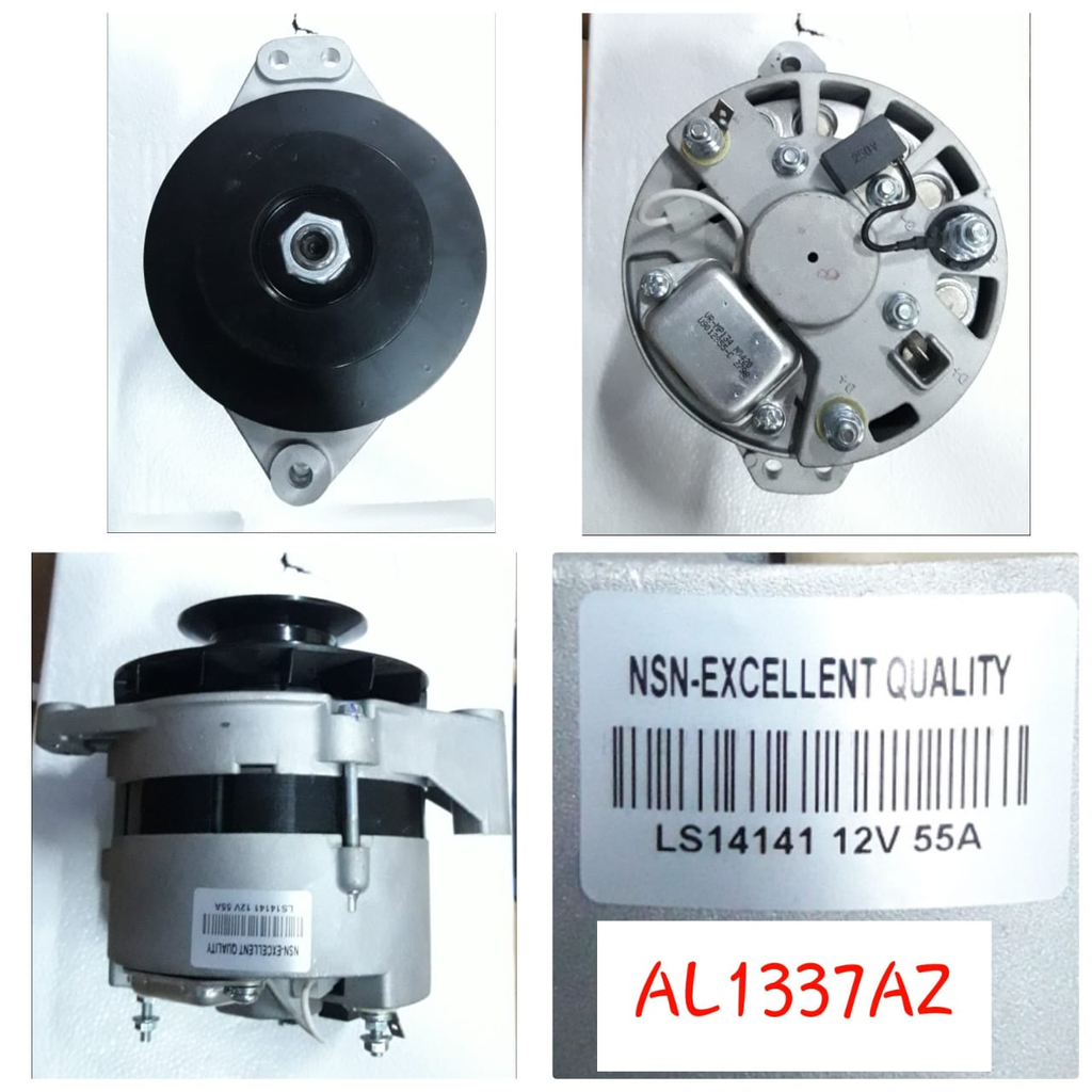 AL1337AZ   - JOHN DEERE 12V 55A 2B UP 1V ALTERNATOR