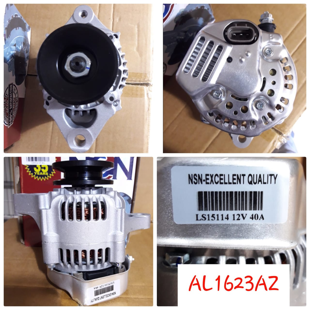 AL1623AZ -ND 12V 35-45A 3P P-I-G-L U/B LONG LENGTH FIT ALTERNATOR