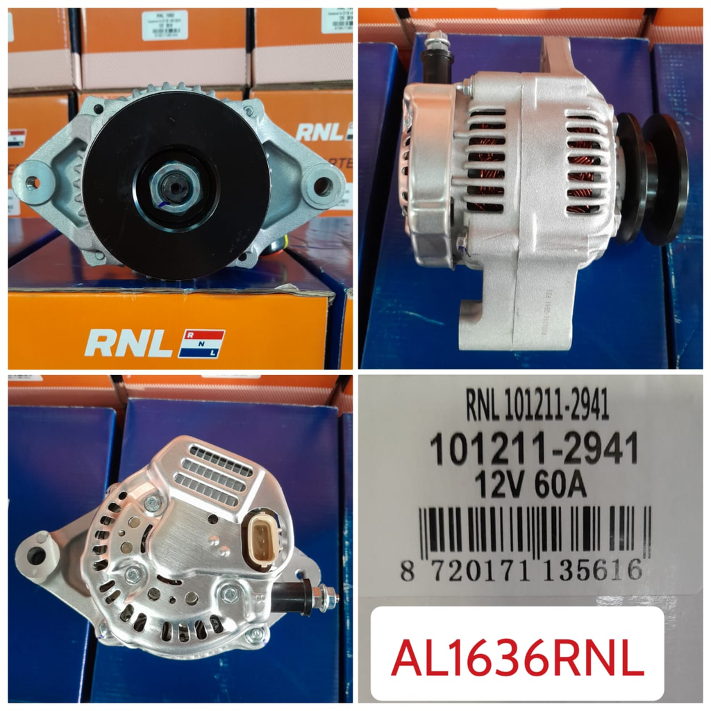 AL1636RNL-ND 12V 60A 3P STR LONG U/BOLT (L IG P)ALTERNATOR