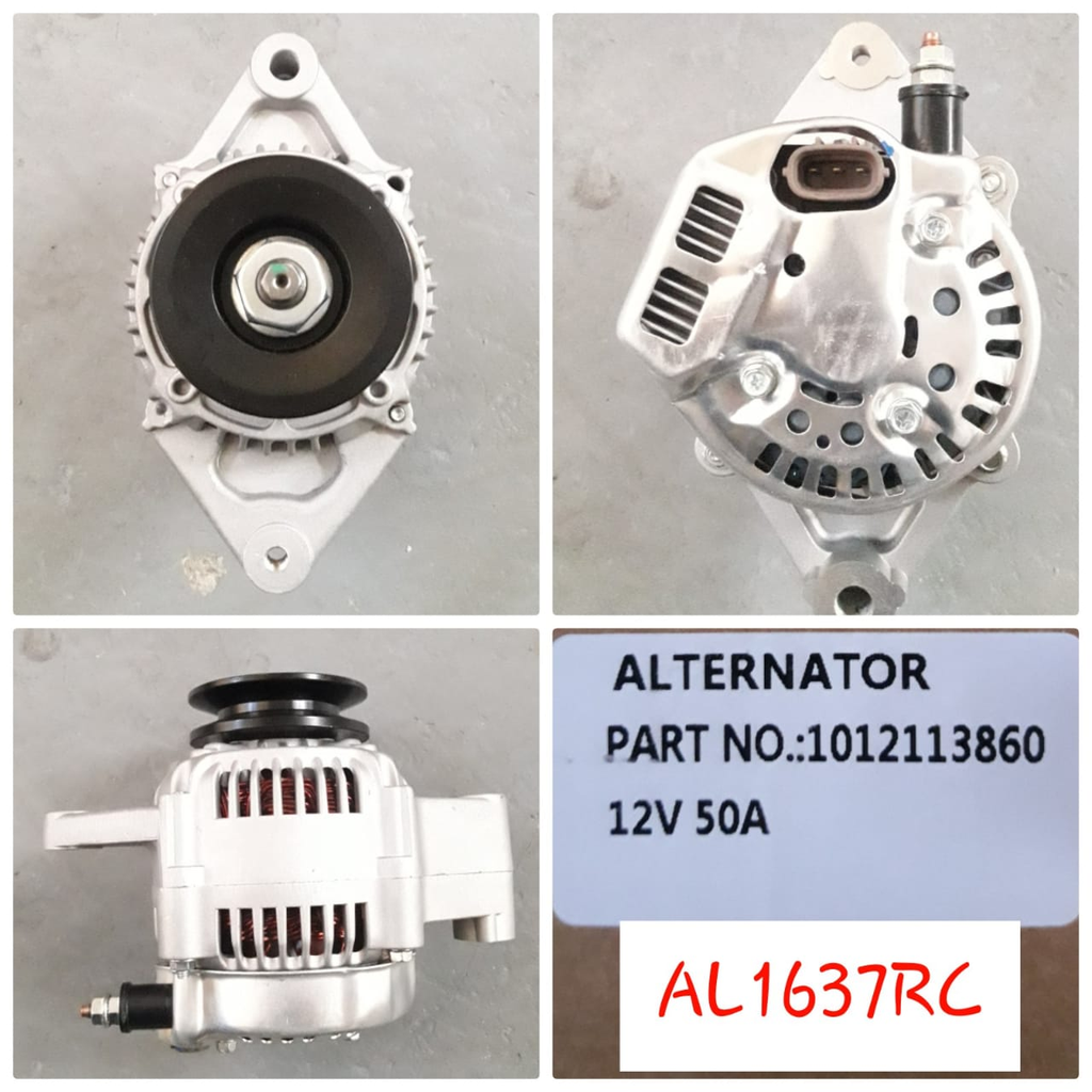 AL1637RC - ND 12V 50A 3P STR LONG U/BOLT ALTERNATOR