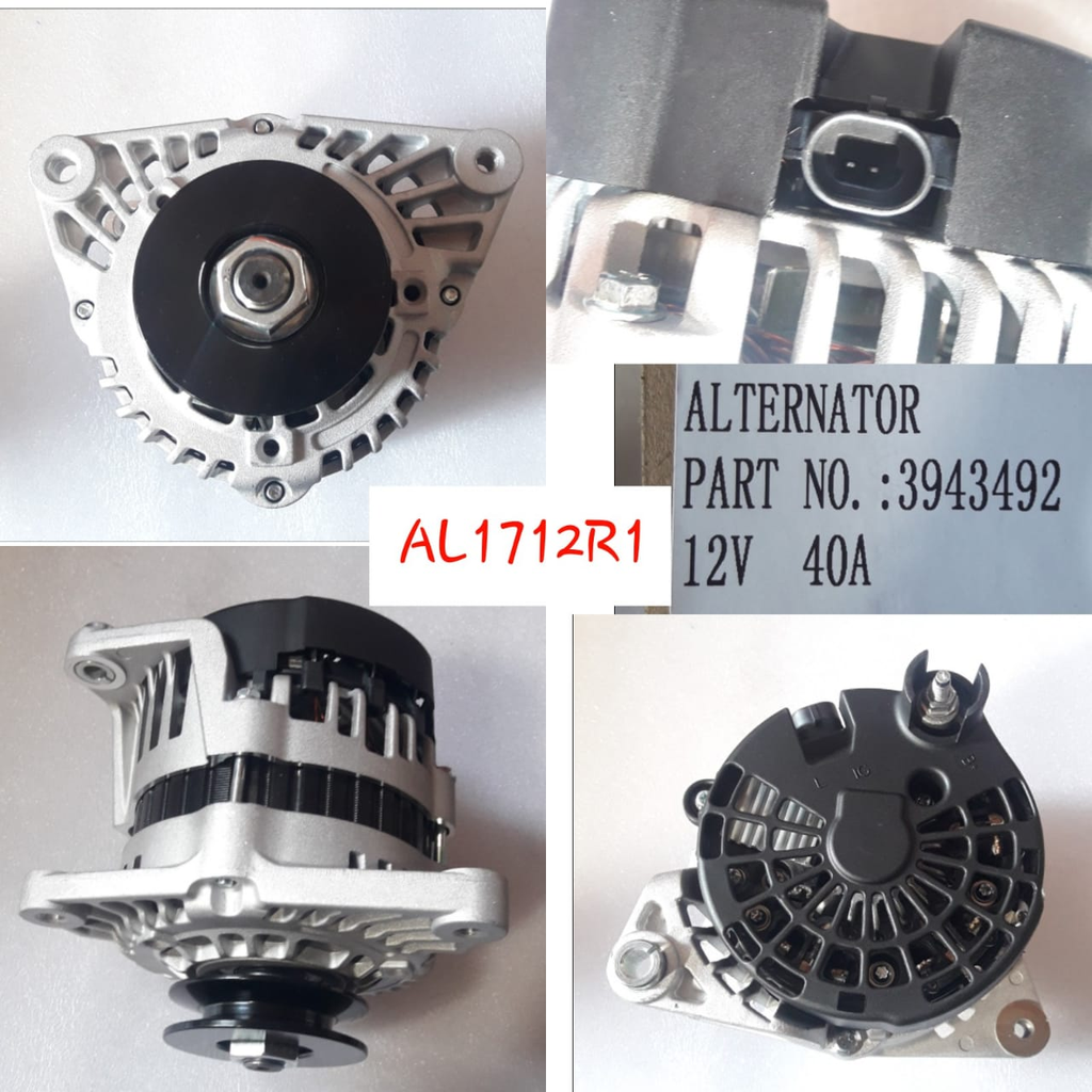 AL1712R1- PERKIN BELGIUM 12V 60A LHE 1V 2PIN UP ALTERNATOR