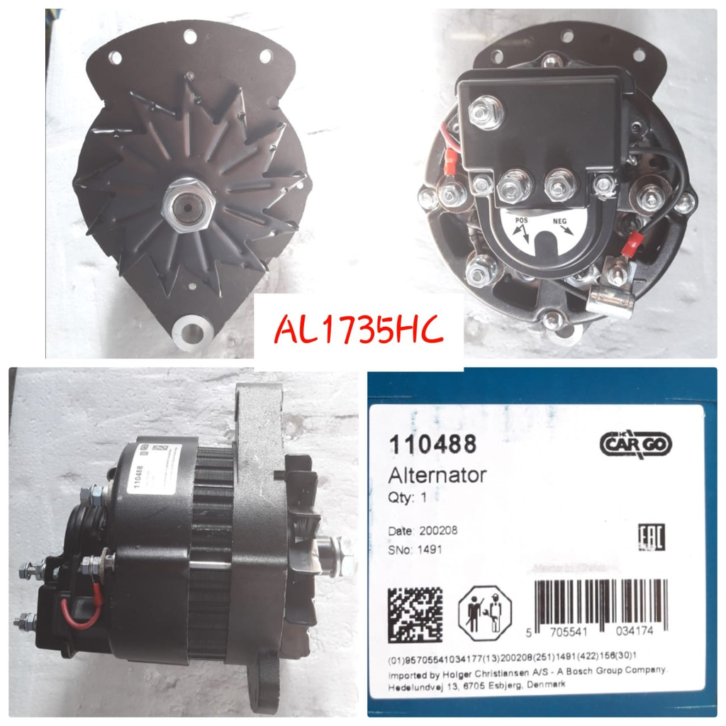 AL1735HC-PRESTOLINE 3 BOLT UP 12V 65A ALTERNATOR