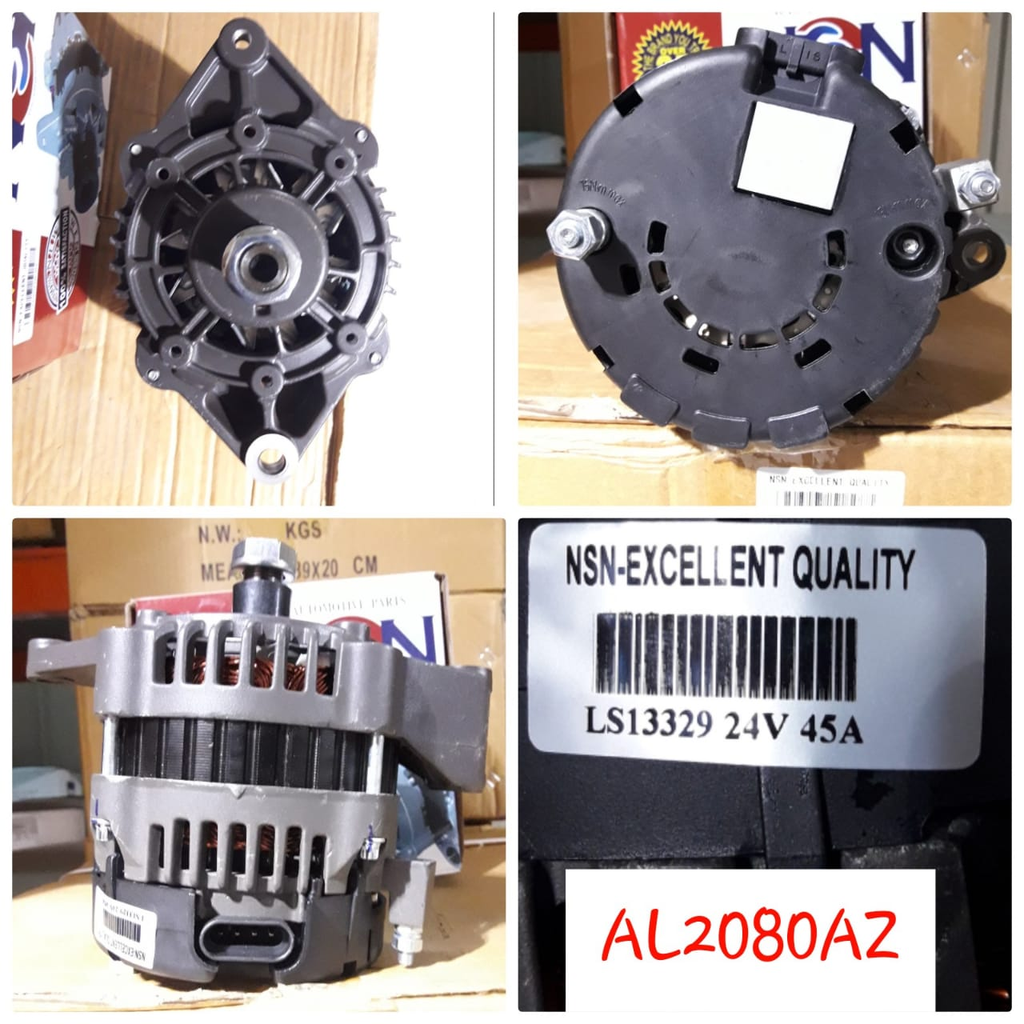AL2080AZ-CMN 6BT 24V 11SI 45A W/O PULLEY S/FIT ALTERNATOR