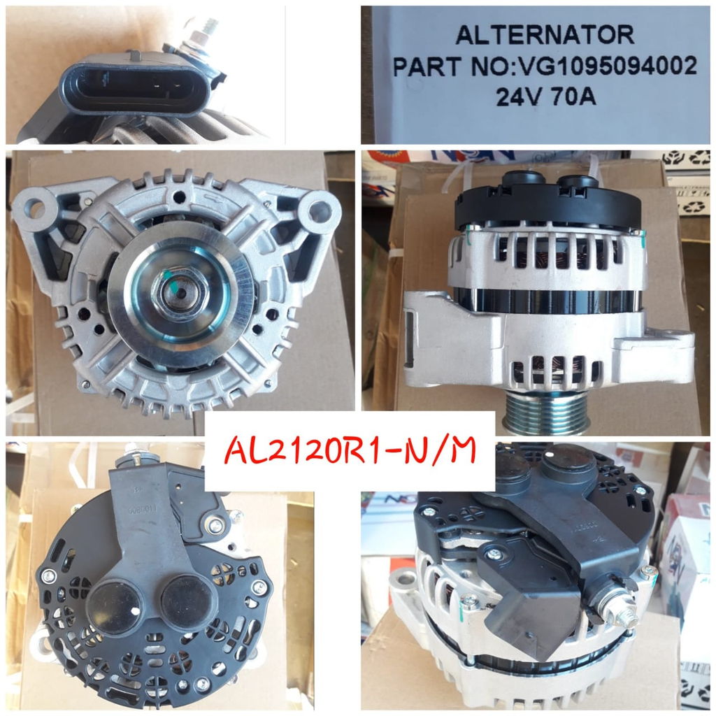 AL2120R1-N/M-CNA AOBO HOWO 24V 70A 2P LONG EAR V TYPE ALTERNATOR