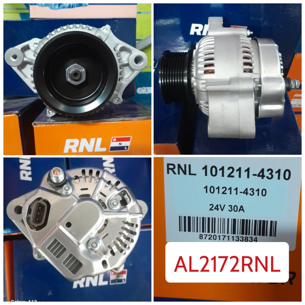 AL2172RNL- KOMATSU FORKLIFT 24V 40A ND 8PK ALTERNATOR