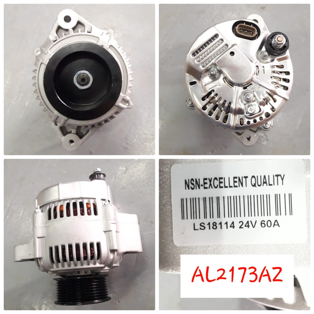 AL2173AZ-KOMATSU FORKLIFT 24V 60A ND 8PK 3P RHE ALTERNATOR