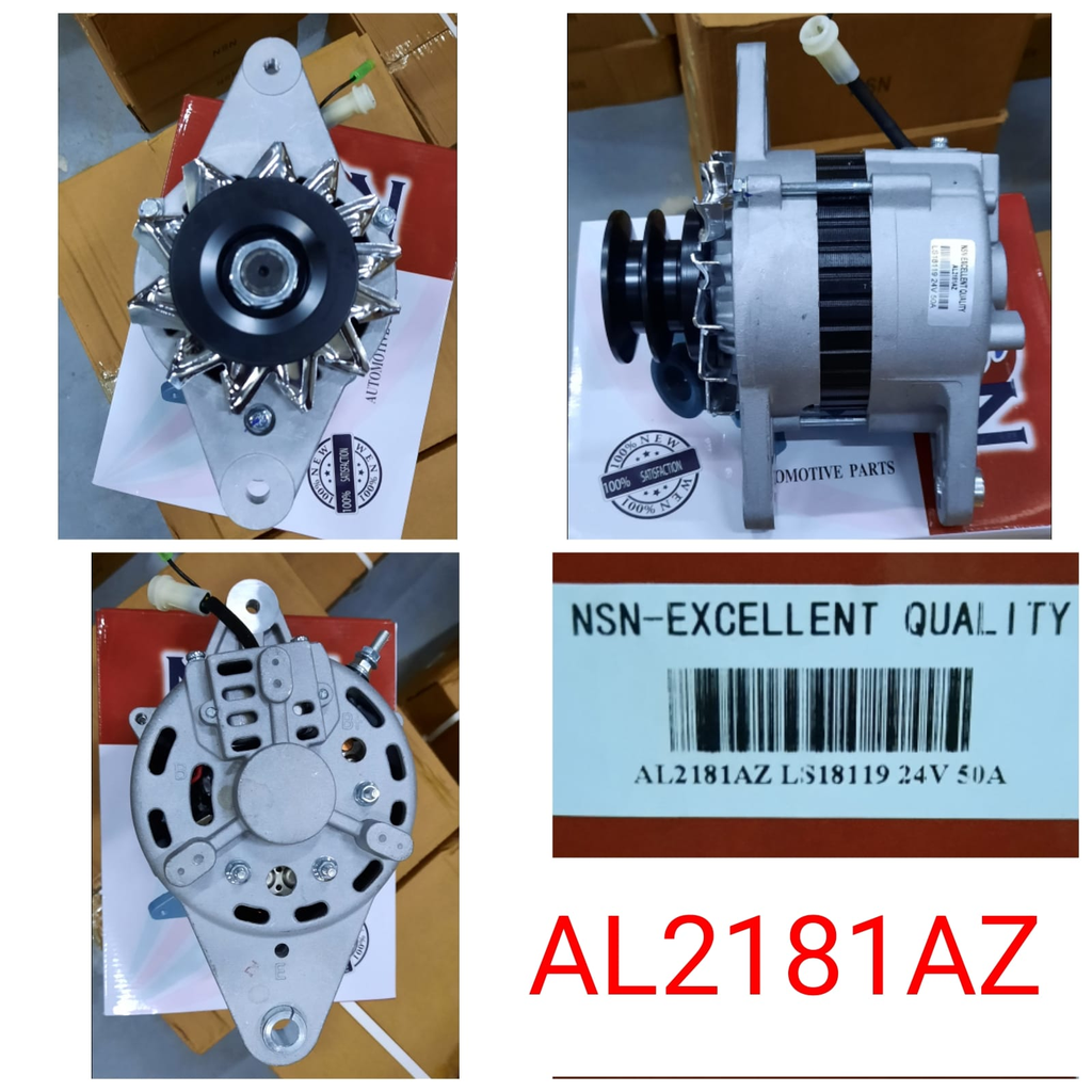 AL2181AZ   - HINO FE6 24V 50A ALTERNATOR