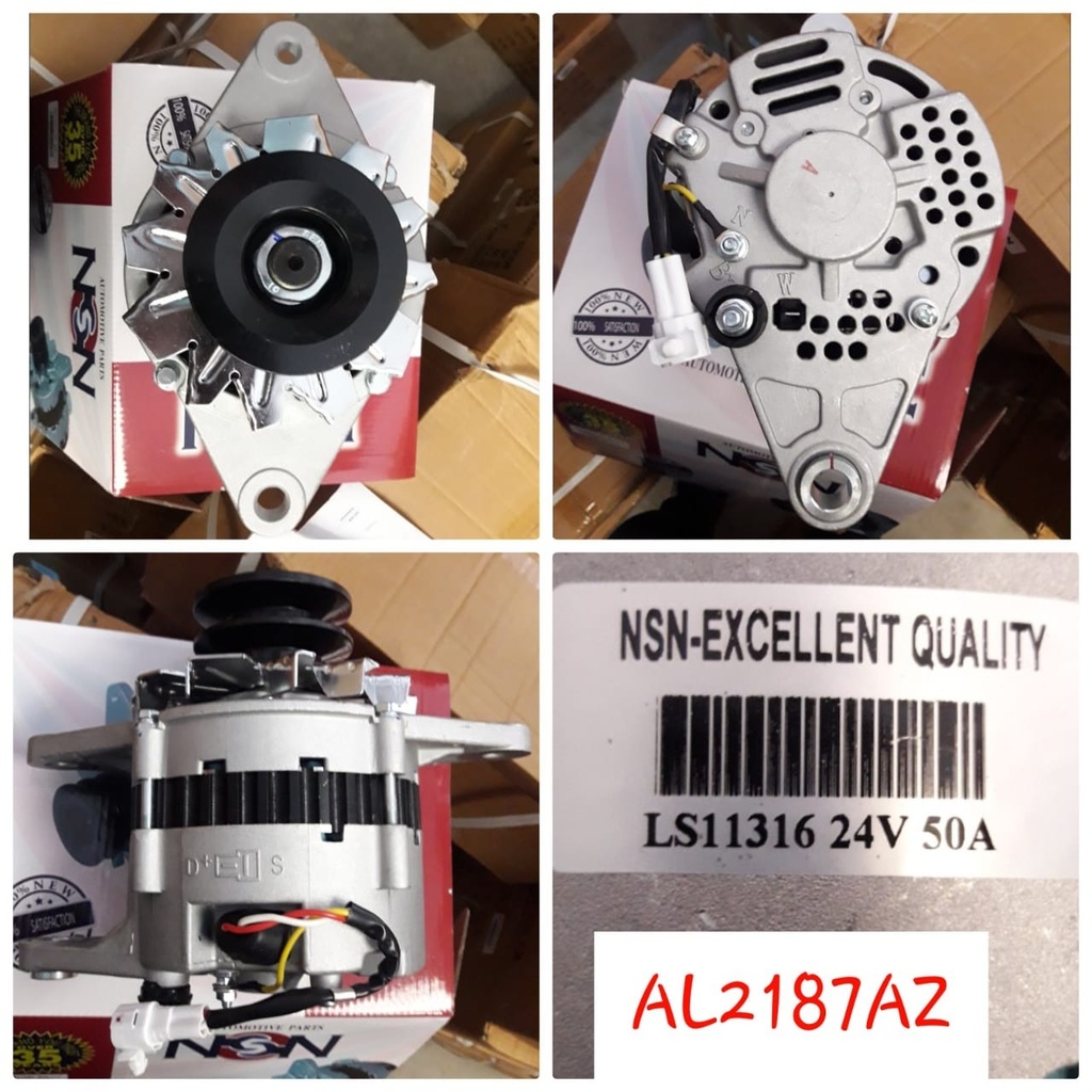 AL2187AZ   - HINO HO7C 3PIN TRI 24V 50A SMALL ALTE4FF