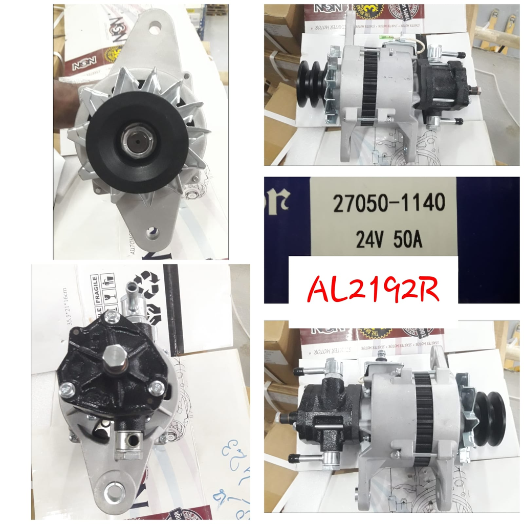 AL2192R   - HINO 24V 50A+6BD1 BEND EAR TY PUMP ALTER