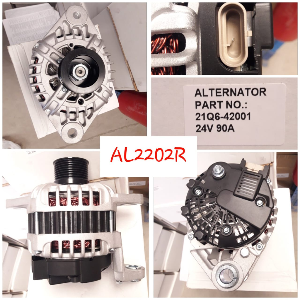 AL2202R-VALEO/HYUNDAI 24V 90A D/F 8PK 1P UP ALTERNATOR