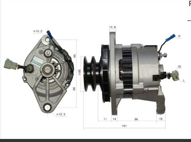 AL2270AZ- DAEWOO DOOSAN 24V 45A 2P OEM ALTERNATOR