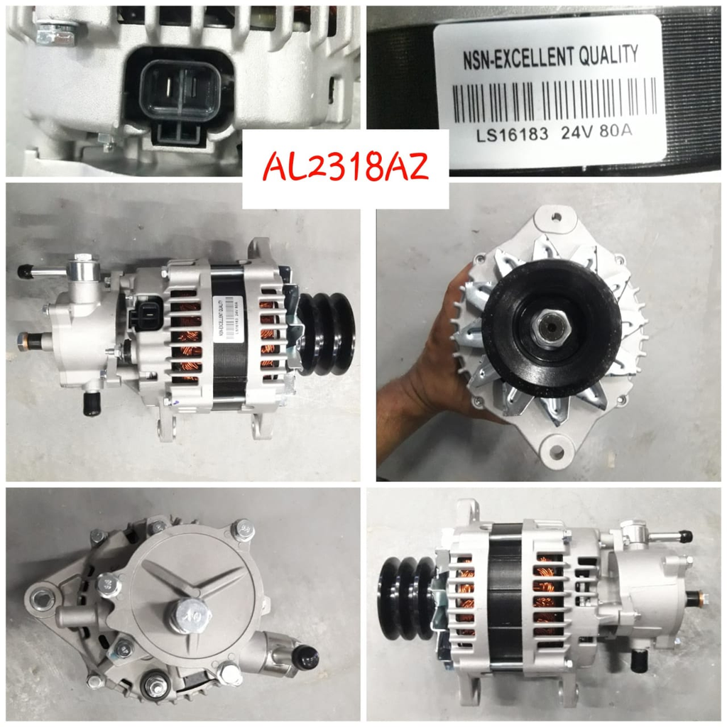 AL2318AZ-IZU NPR 24V 80A+PUMP+3V+1P 82MM ALTERNATOR