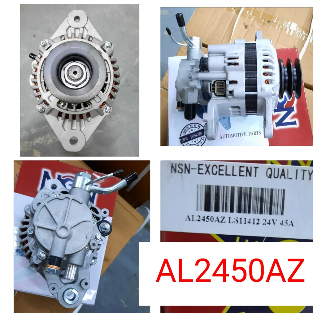 AL2450AZ   - MITS 4D33 24V 45A + B/PIPE PUMP ALTERNAT