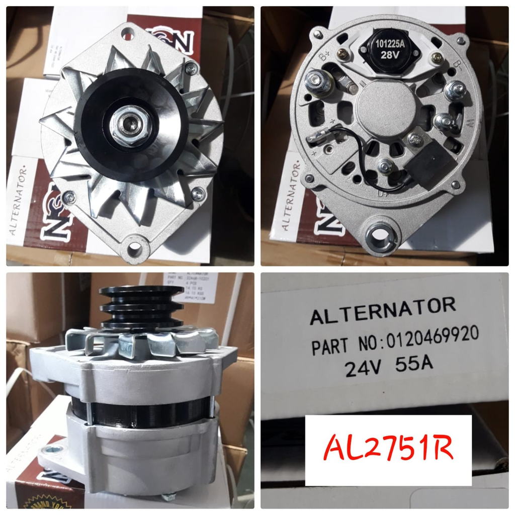 AL2751R   - SCN 24V 55A SMALL FOUND ALTERNATOR