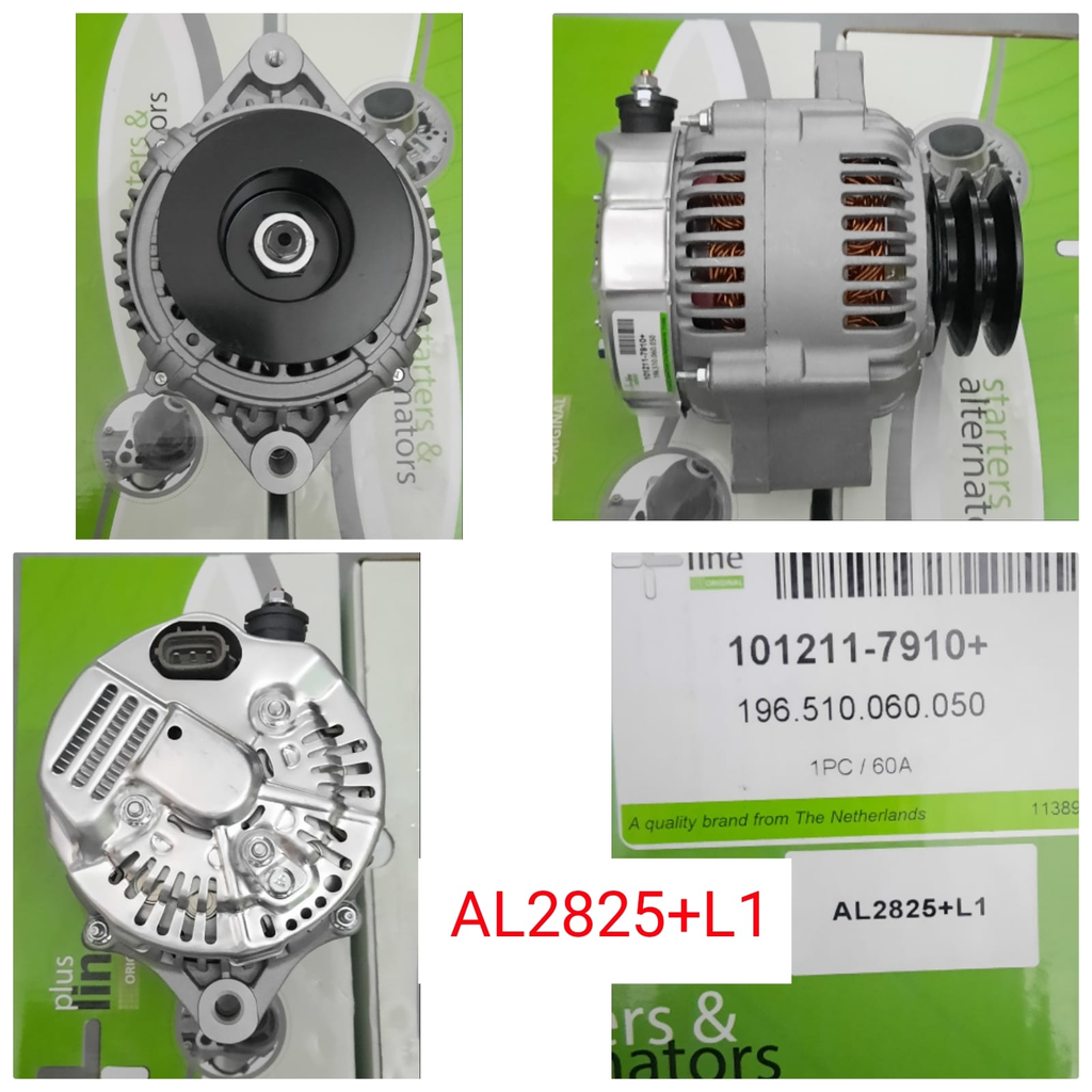 AL2825+L1-COASTER ND 24V 60A ST.FITT+2V+3P STR REG+UP BOLT ALTERNATOR
