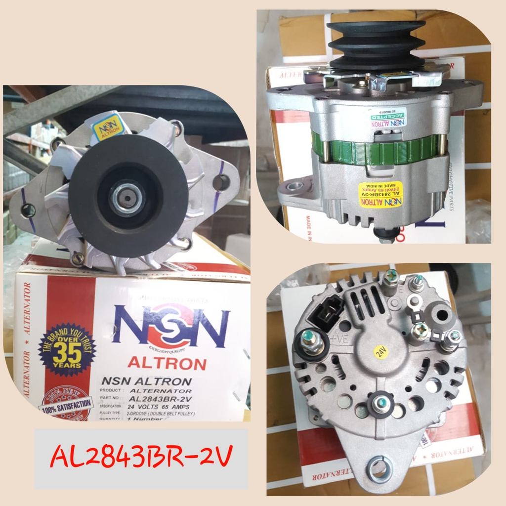 AL2843BR-2V T.T/LND D/F 1512 2V 24V 60A ALTERNATOR