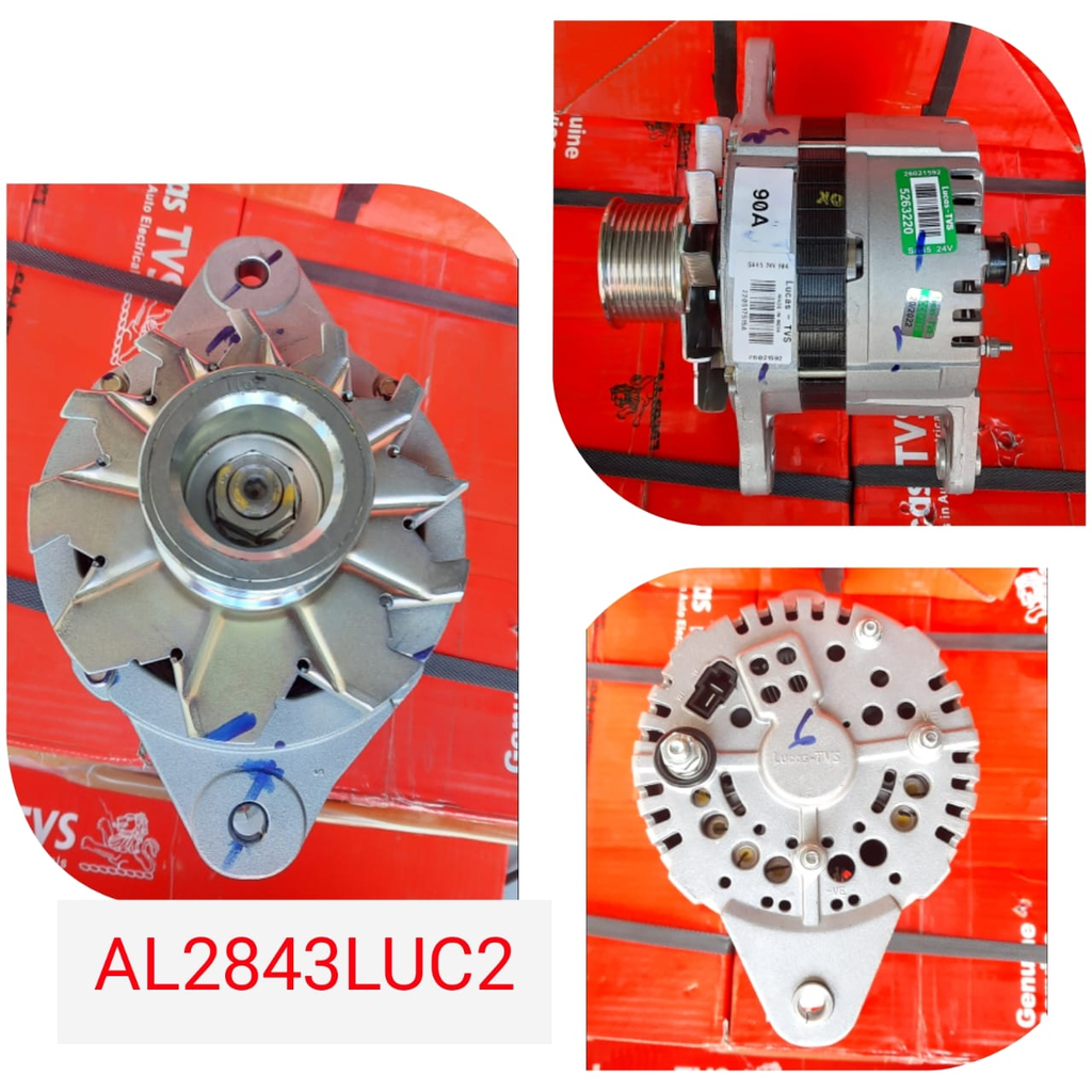 AL2843LUC2- 6BT HIDECH BUS 24V/90AMP ALTERNATOR SA45
