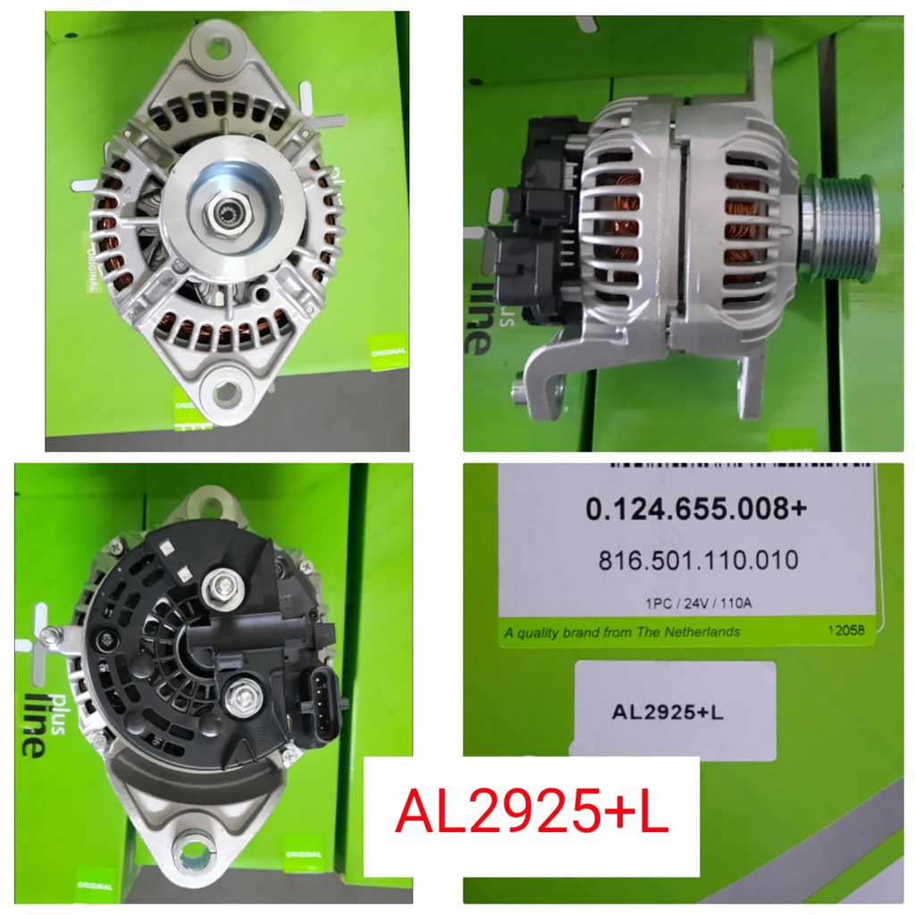 AL2925+L- VLV FH 24V 110A D/F ATS. TYP ALTERNATOR