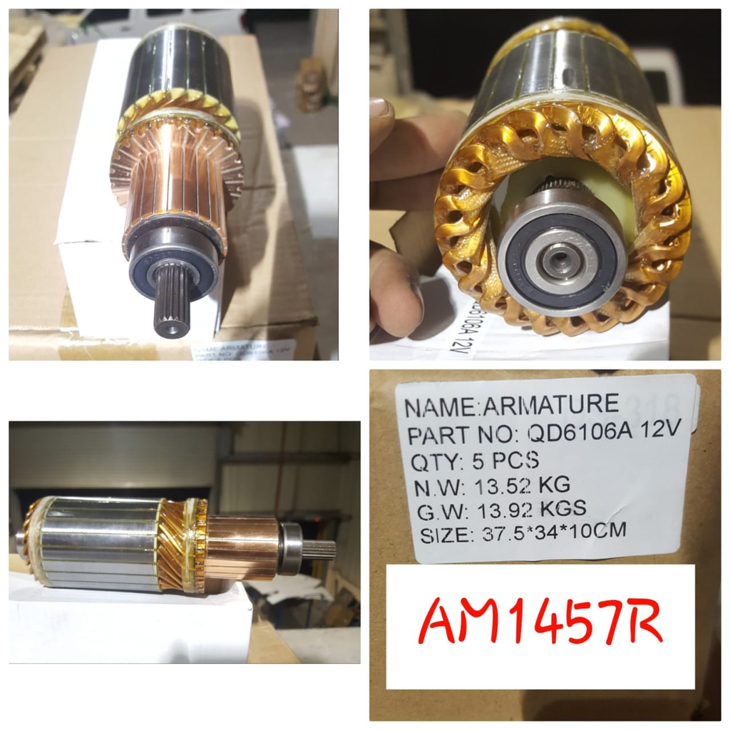 AM1457R   - ND 12V BIG BODY STARTER ARMATURE+BEARING