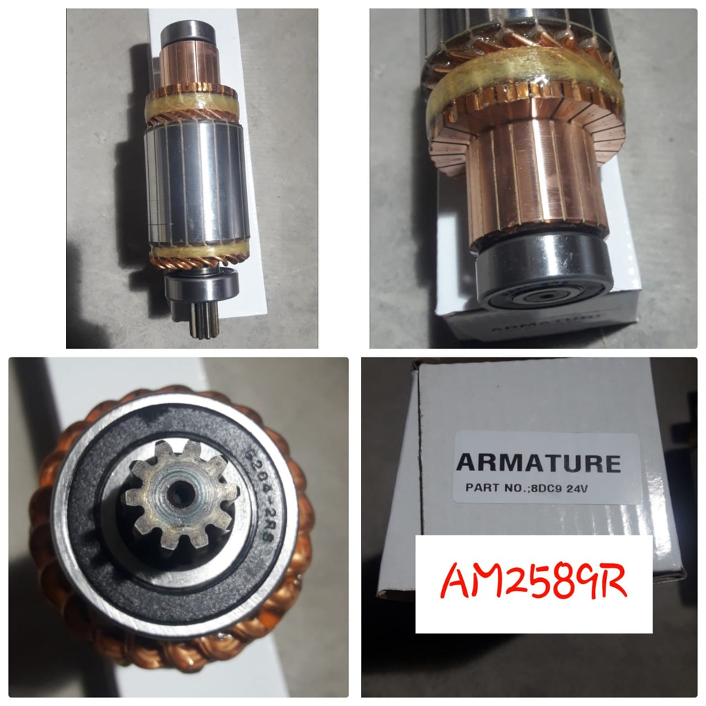AM2589R   - MITS FUSO 8DC9 24V 10SP ARMATURE+BEARING