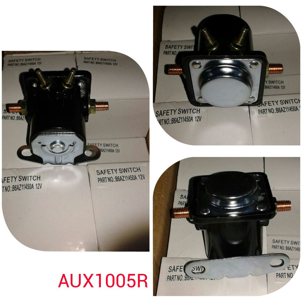 AUX1005R-12V BLACK SQ 4 POINT SAFETY SWITCH