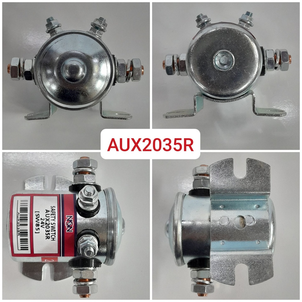 AUX2035R- 24V SILVER ROUND 4 POINT SAFETY SWITCH