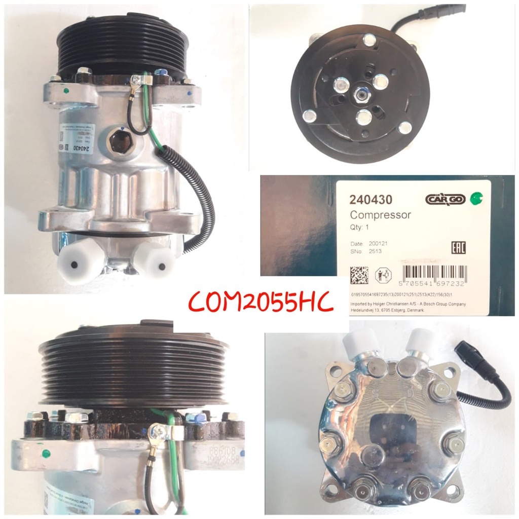 COM2055HC1-SD7+709 24V 8PK B/SIZE 224MM UP PIPE M/FIT COMPRESSOR