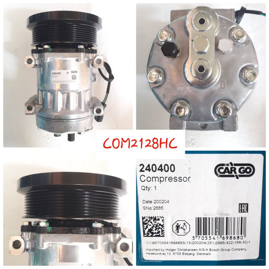 COM2128HC-CT LONG+8PK PULLY+REAR F/F COMPRESSOR