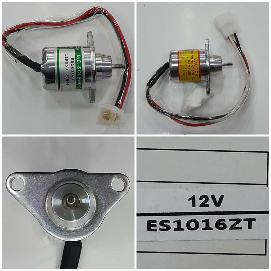 ES1016ZT -12V BABY SWITCH YANMAR,3PIN WHITE GRIP, DIESEL STOPPER