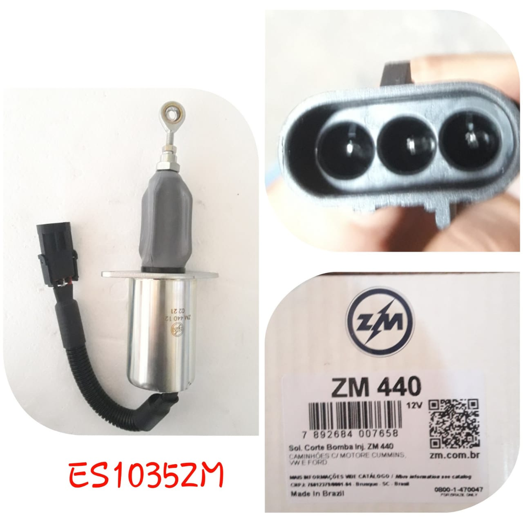 ES1035ZM-12V LESTER TYPE 2B FRONT BIG ENGINE STOP SOLENOID