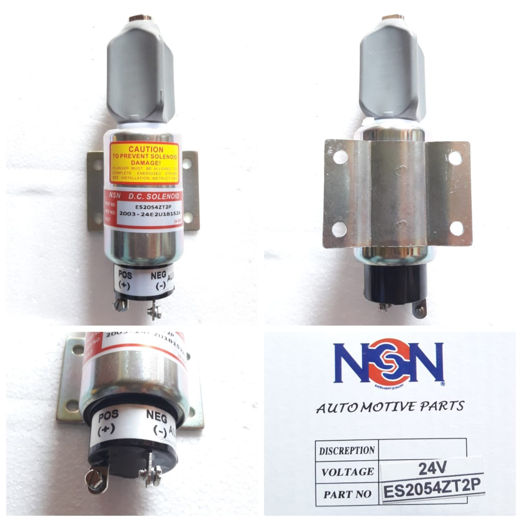 ES2054ZT2P- 24V TYPE "A" HEAVY DUTY, 2/2BOLT, 2PIN DIESEL ENGINE STOPPER