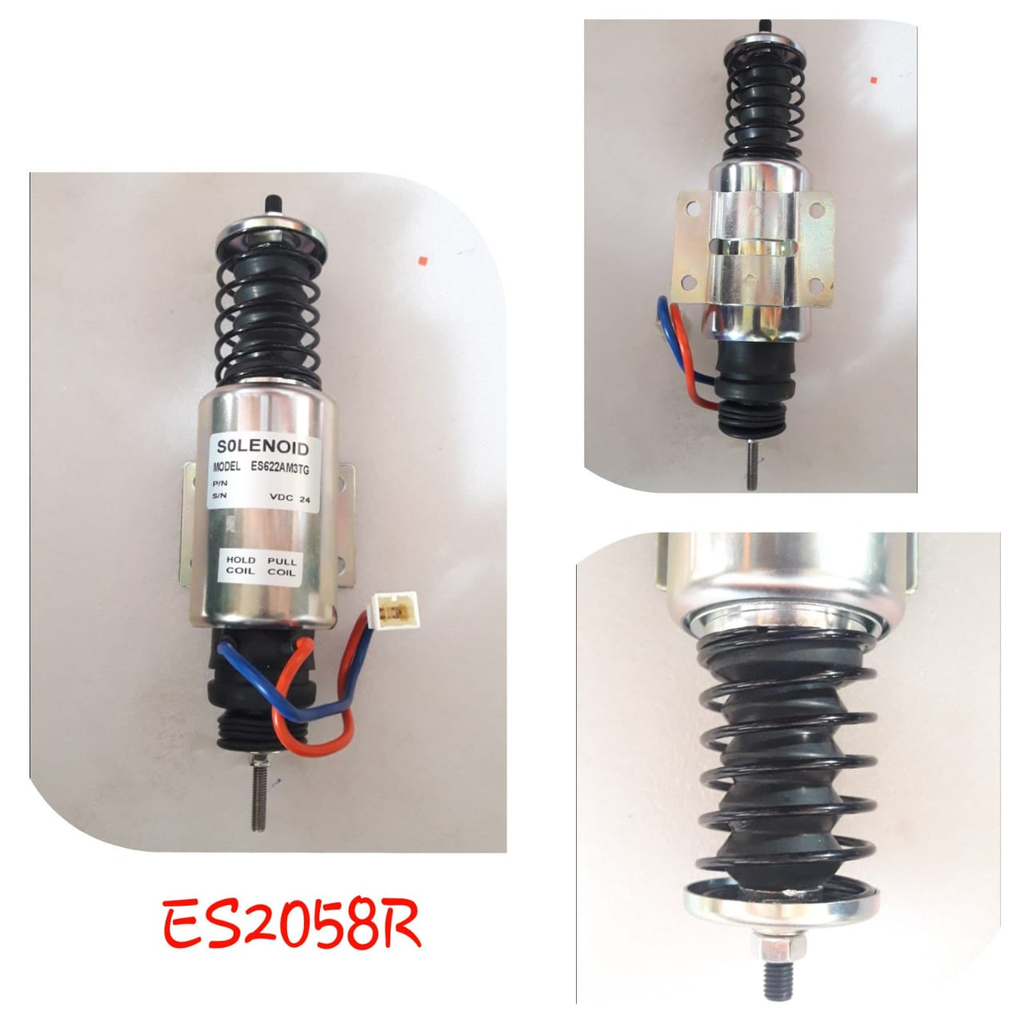 ES2058R-DOUBLE STUD 24V LONG HD ENGINE STOP SOLENOID
