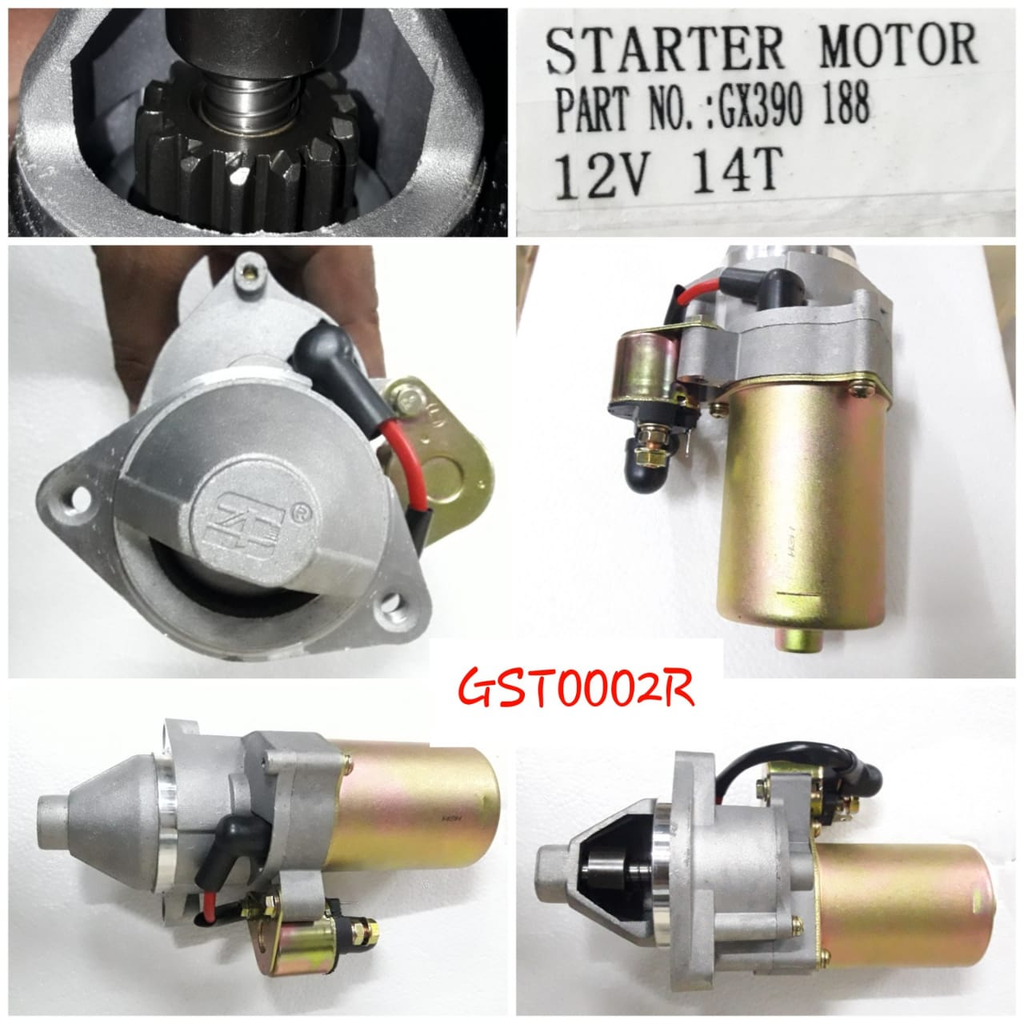 GST0002R   - GENERATOR 12V 14T 186F 5KW STARTER