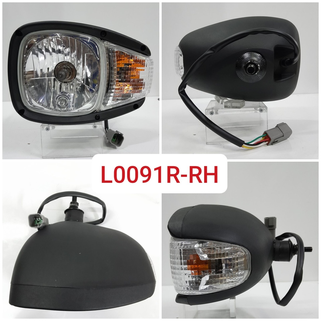 L0091R-RH - CAT WHITE/YELLOW RIGHT HEAD LAMP ASSEMBL