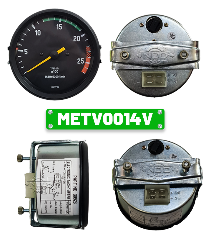 METV0014V- TACHOMETER 100MM(ALT)(MERCED TYPE) 12/24V, 0-2700RPM