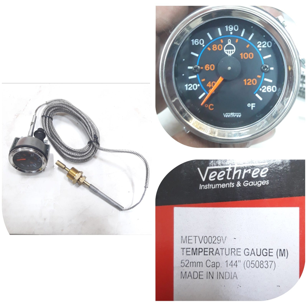 METV0029V-MECH TEMP 3.6M 40-120C, 52MM,DUAL SCALE  METER ,ADP INT5/8'-18UNF,WITH 1/2'
