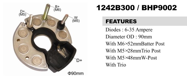 REC1033ZT   - BSH 90MM 3B SMALL RECTIFIER PLATE