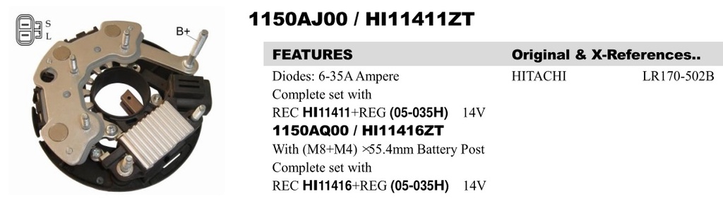 REC1579ZT2   - NSSN 12V BIG RECT+REG FC-GL ASSY