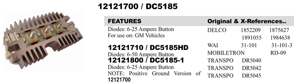 REC2060LD   - CT 20SI 6-25AMP -VE GND RECTIFIER PLATE