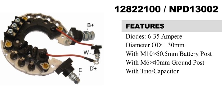 REC2061ZT   - CT ND 966 RECTIFIER PLATE ASSEMBLY