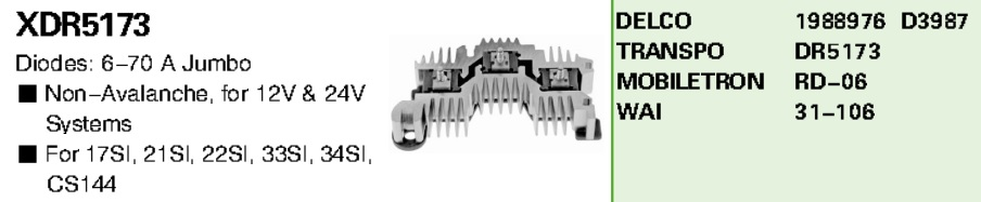 REC2064GW   - CT 21/22SI W/O DIODES RECTIFIER PLATE