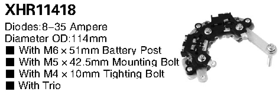 REC2316LD1   - IZU NPR O/M 114MM RECTIFIER ONLY