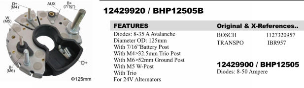 REC251LD2   - BSH 80A 4BOLT(1V.BIG BOLT)+1PIN RECT.