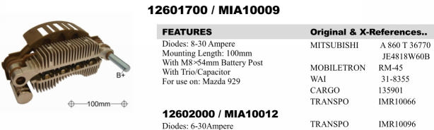 REC502LD   - MITS 100MM RECTIFIER PLATE